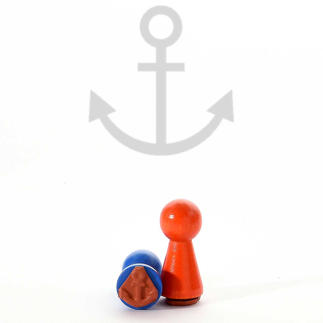 Mini rubber stamp: anchor