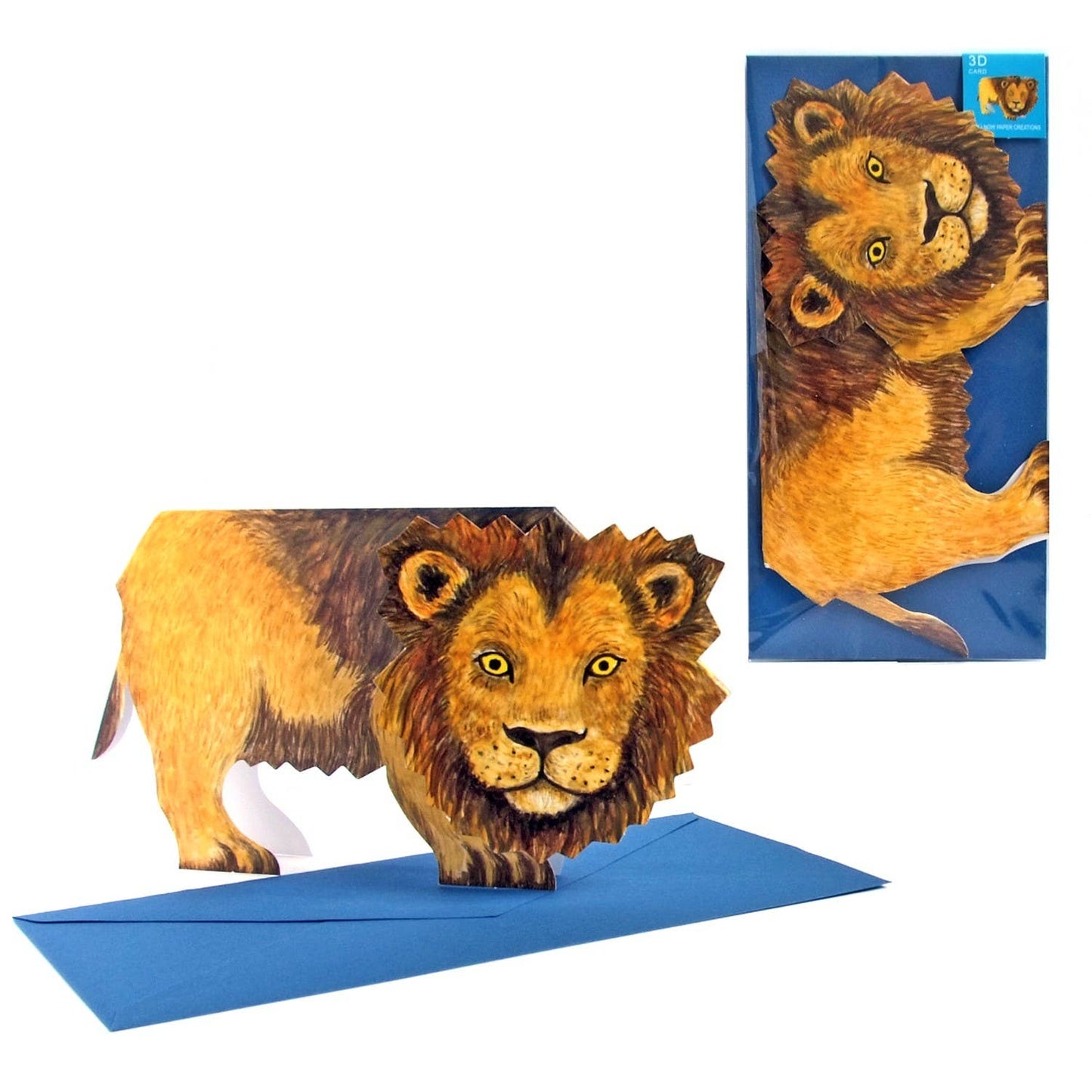 3D animal card lion
