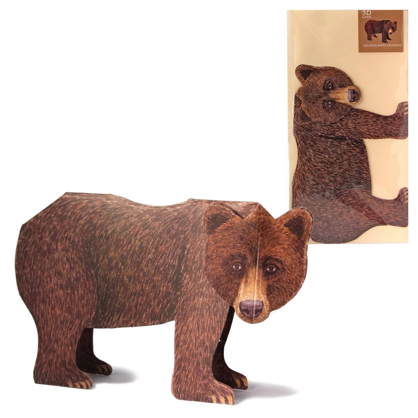 3D animal card bear
