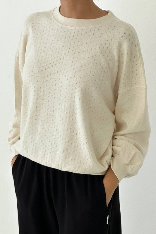 Pointelle Core Sweatshirt by Le Bon Shoppe