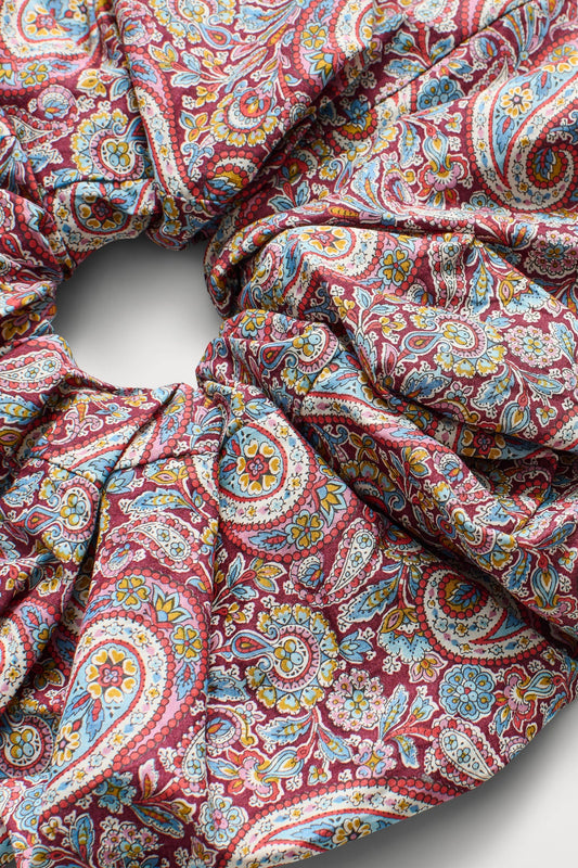 Big scrunchie floral paisley by Skall Studio