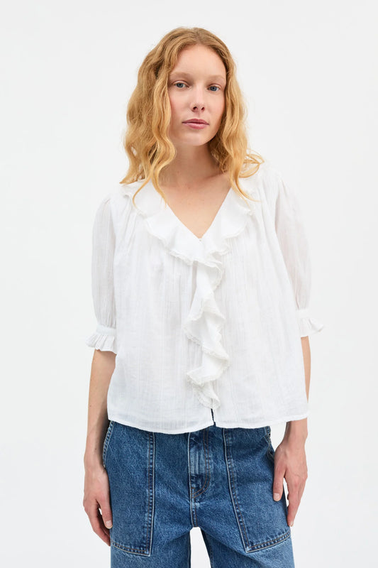 Clea blouse by Skall in Optic White