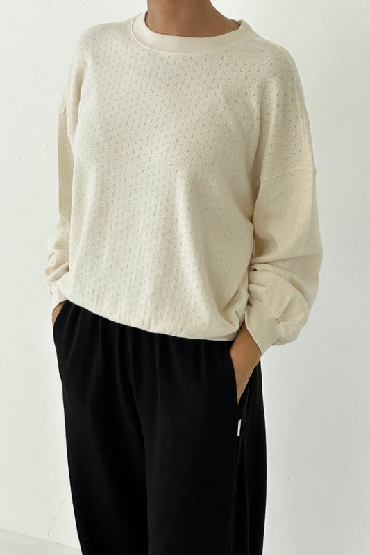 Pointelle Sweatshirt by le Bon Shoppe