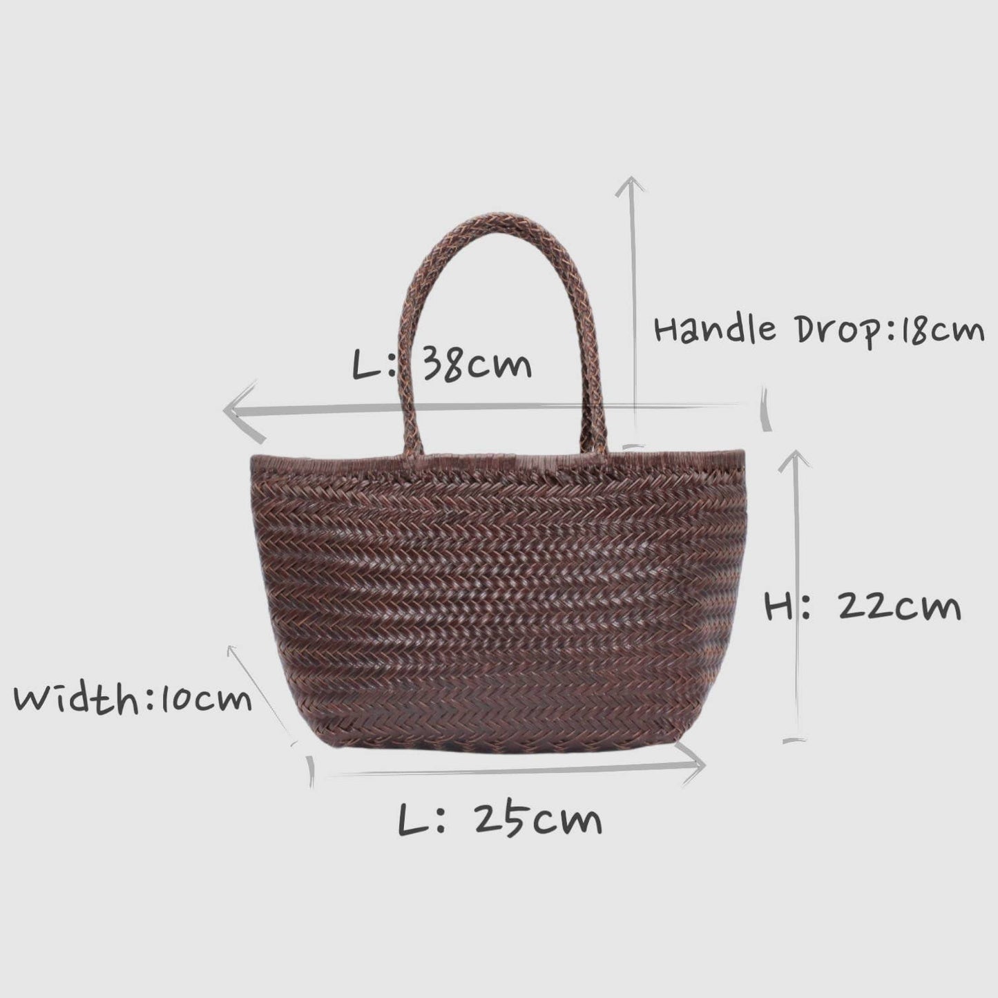 Pre order Lou Handwoven Leather Bag in Chocolate by Sook