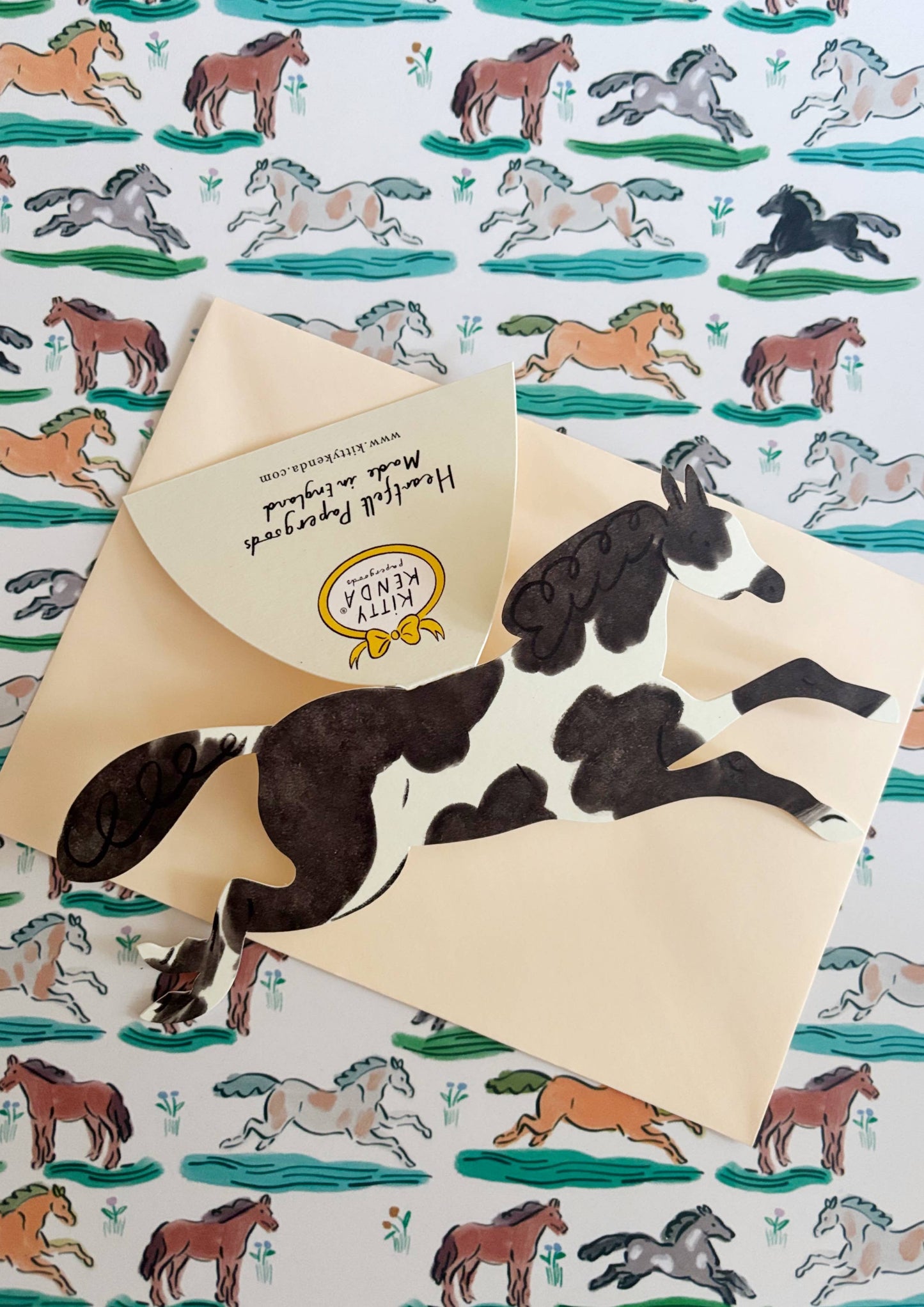 Wild Horse Shaped Greeting Card - Painted Black