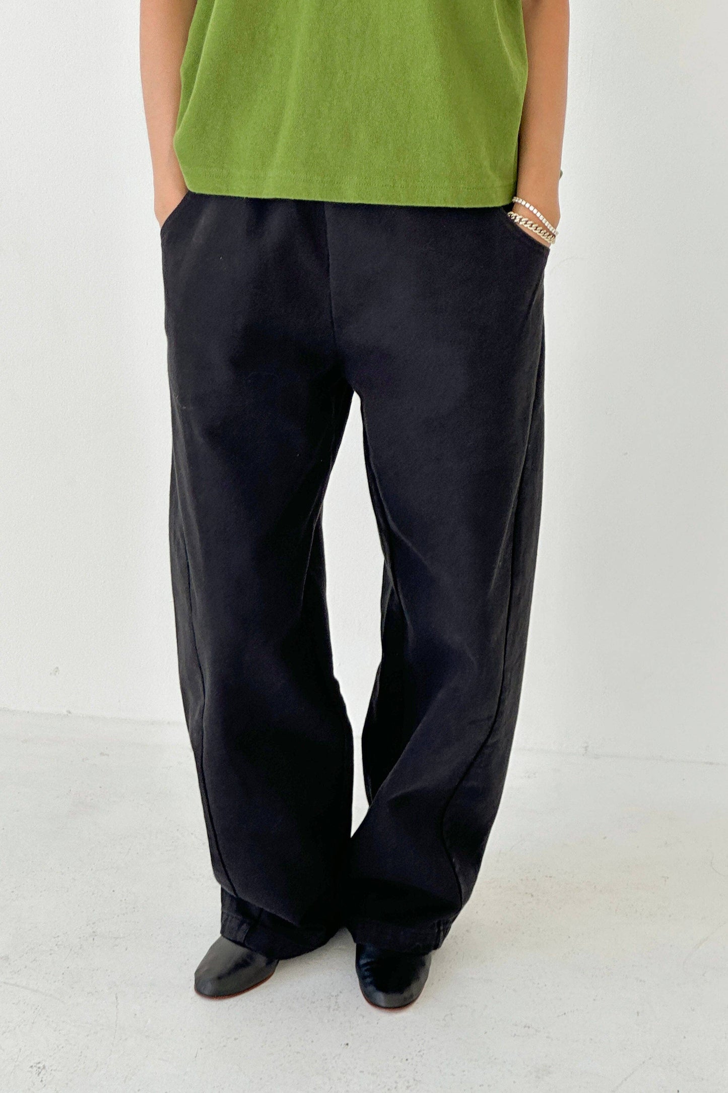 Pre- Order Long Arc Pants Black Denim