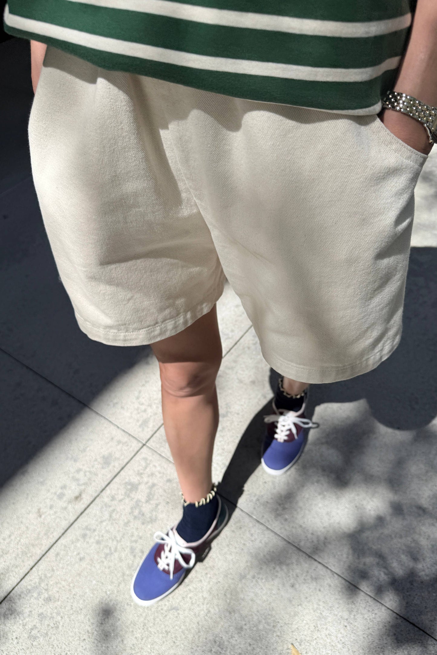 Pre-order City Shorts off white by Le Bon Shoppe