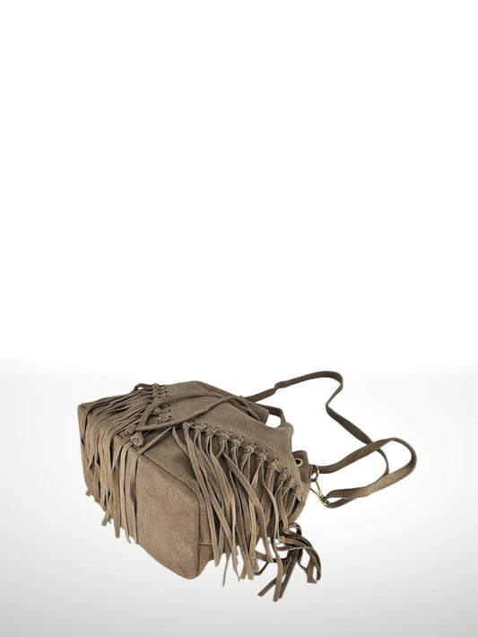 Suede Fringe Bag