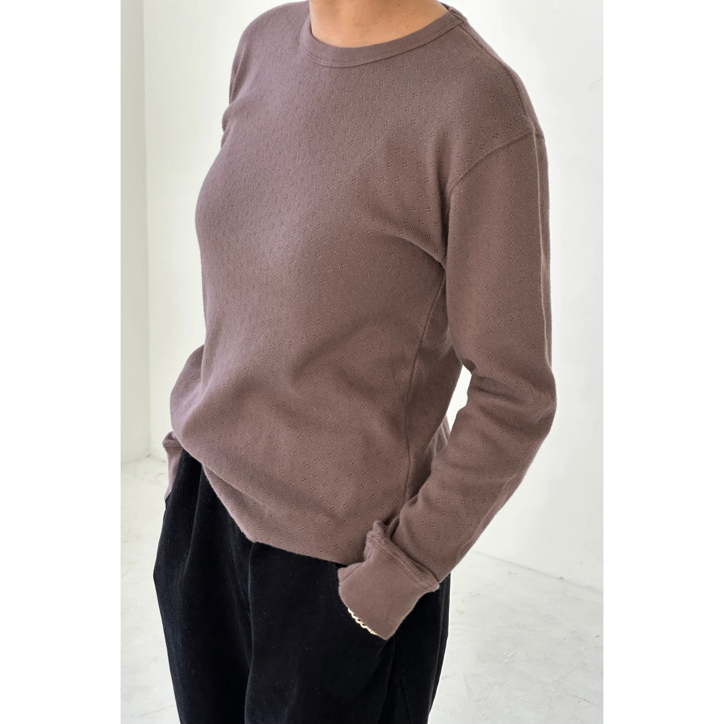 Pointelle Longsleeve by Le Bon Shoppe