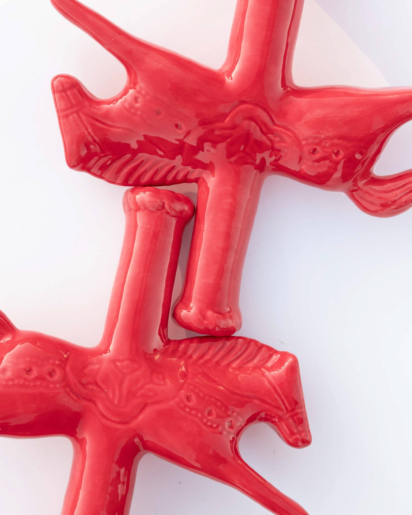 Dala Horse Candlestick Holder | Ruby Red