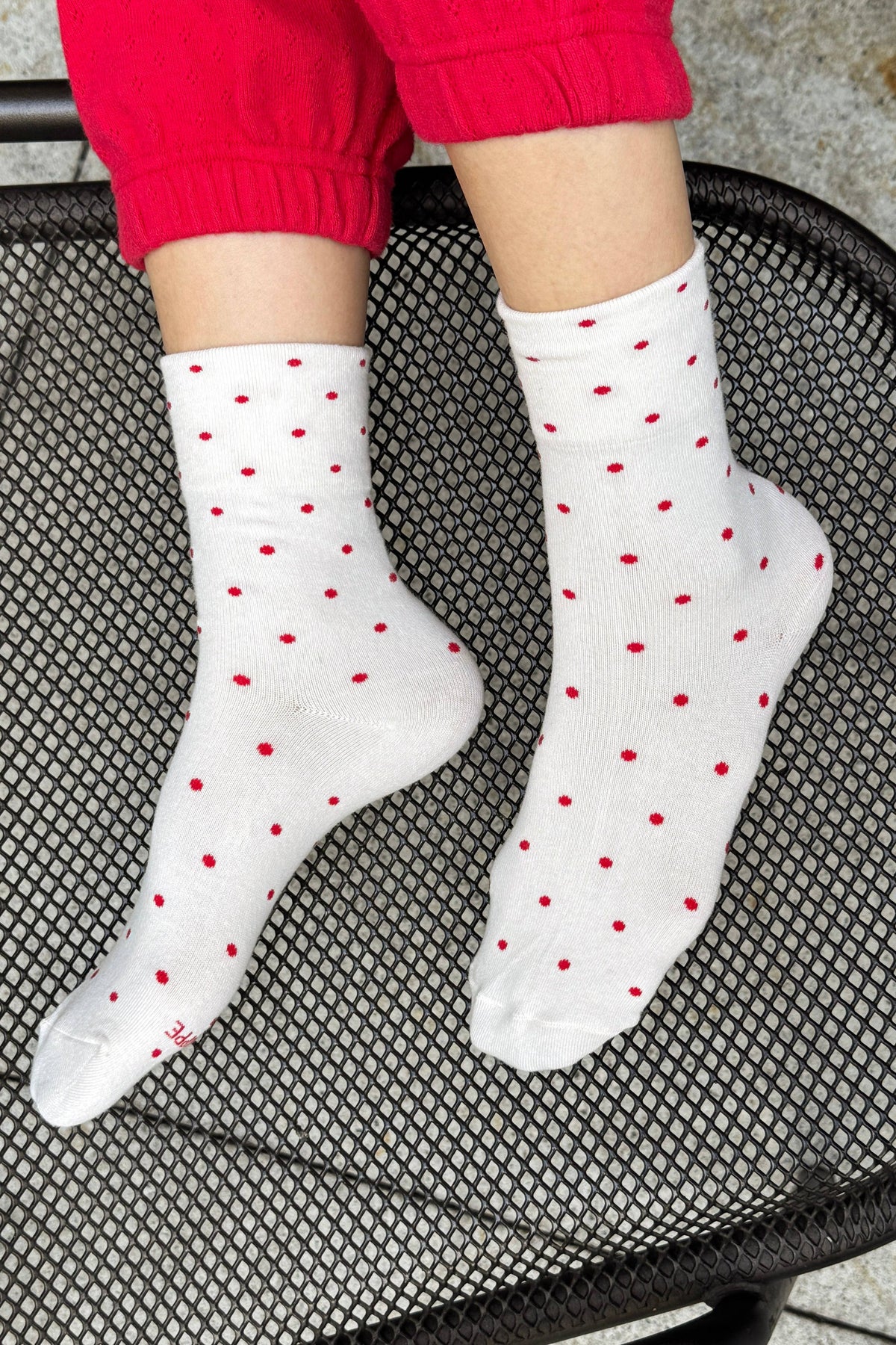 Polka Dot Sneaker Socks  by Le Bon Shoppe