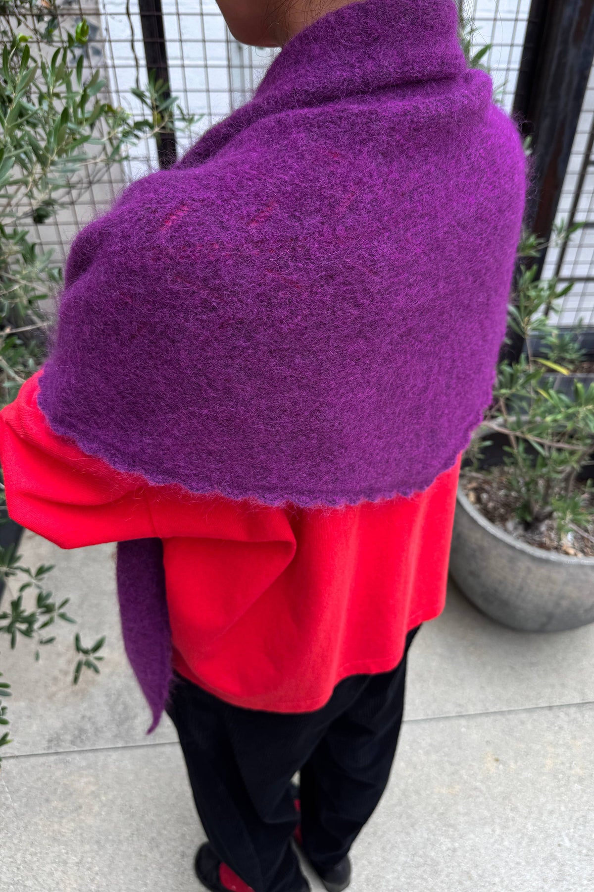 Pre-order Mohair Pointelle Shawl by  Le Bon Shoppe