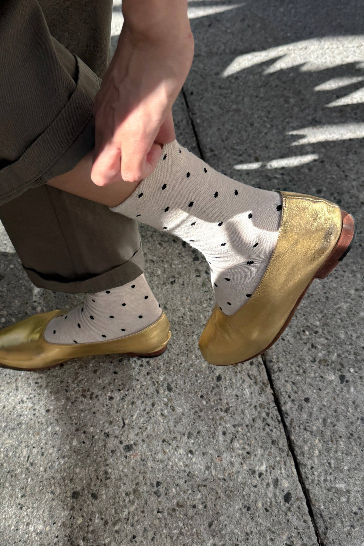 Polka Dot Sneaker Socks  by Le Bon Shoppe