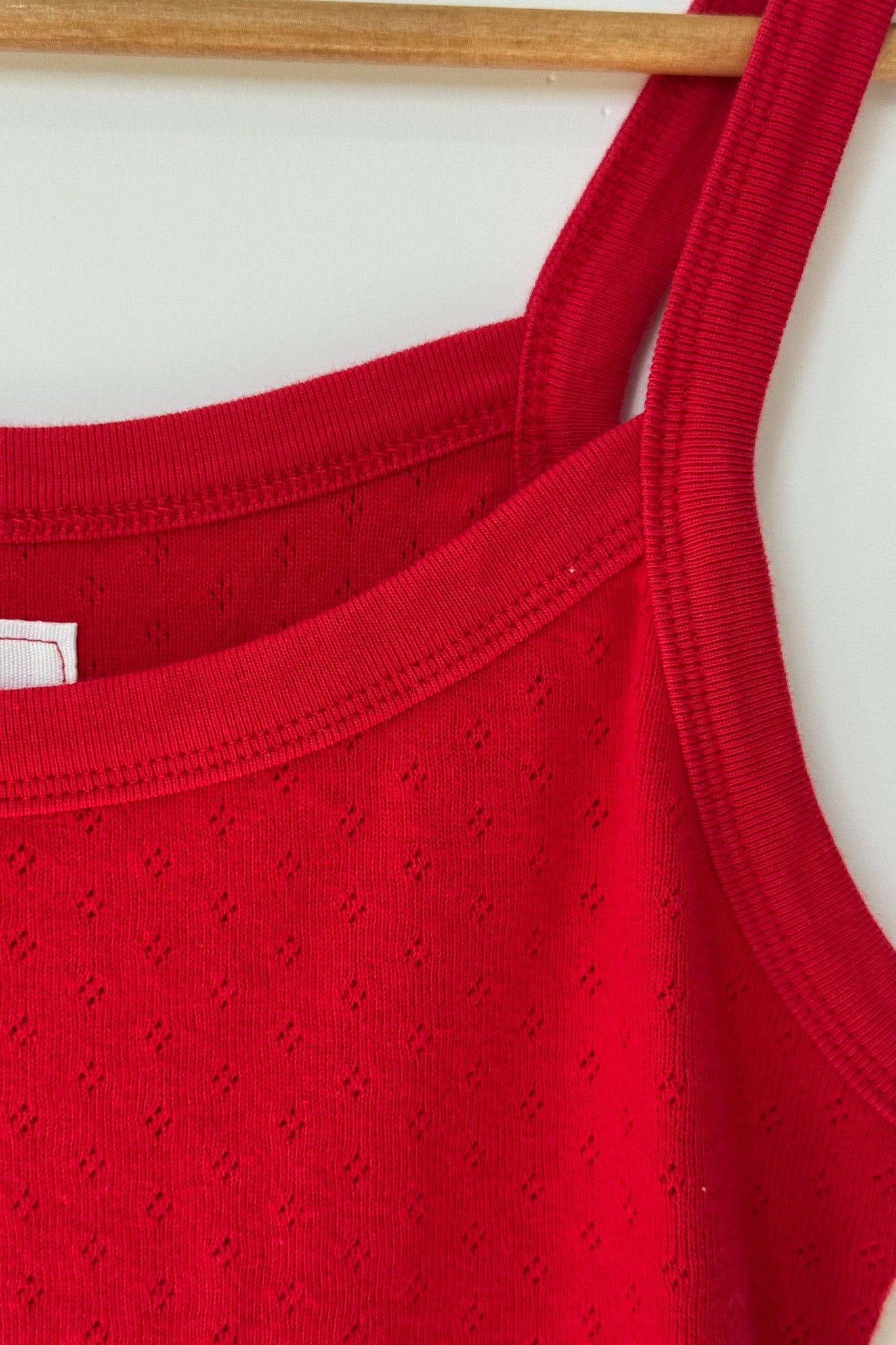 Pointelle Eve Cami  in red apple