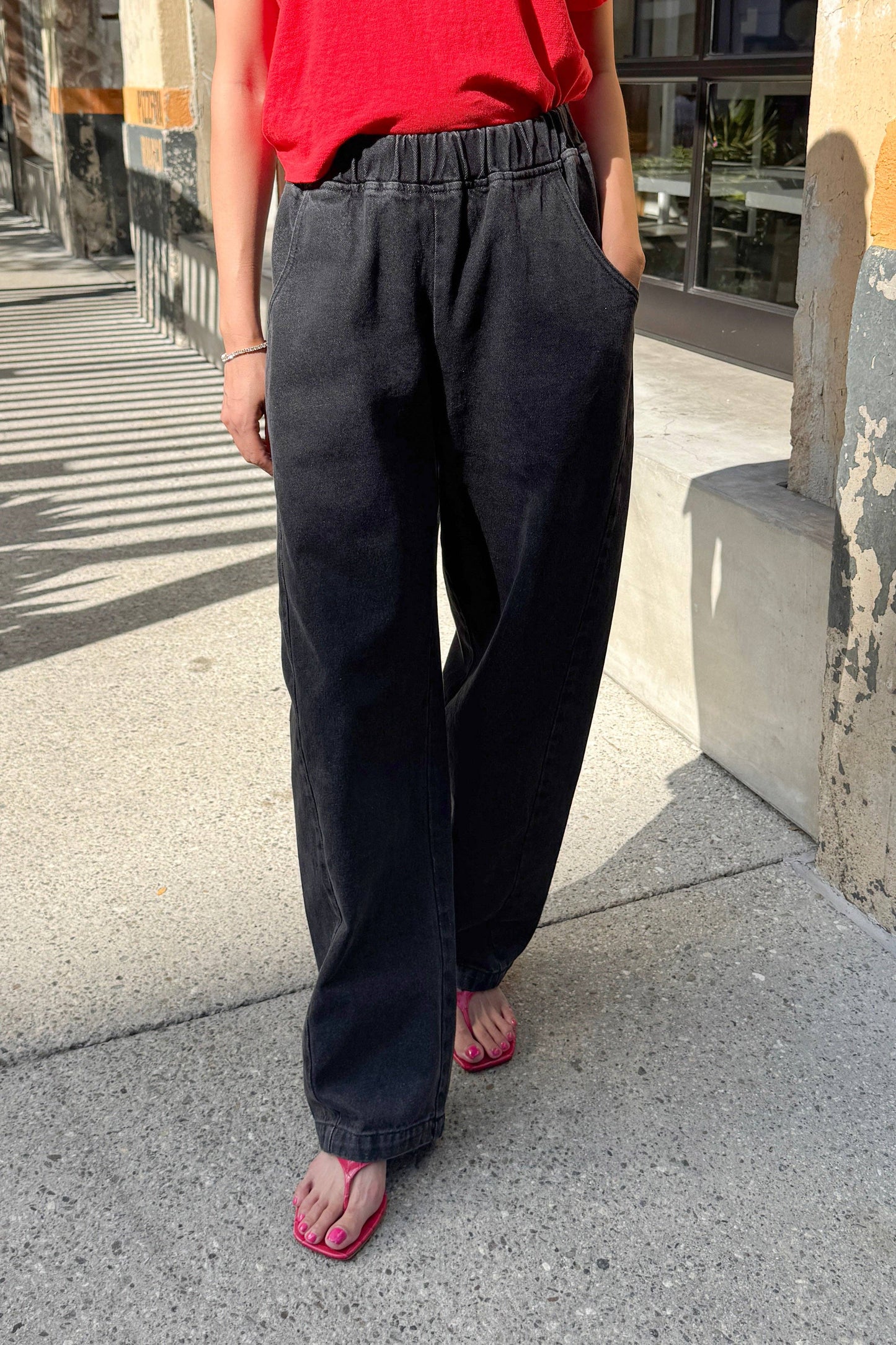 Pre- Order Long Arc Pants Black Denim