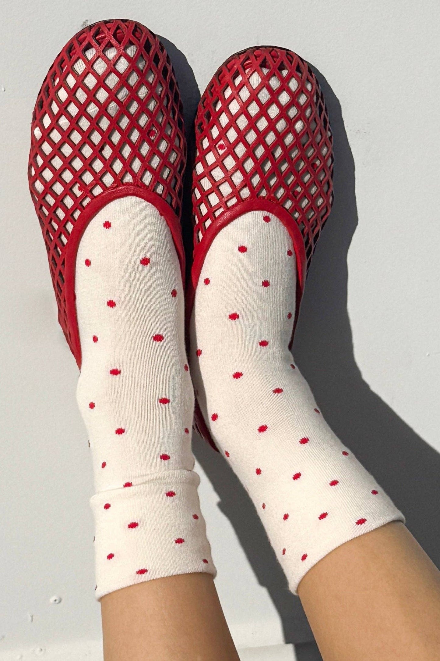 Pre-order Polka Dot Sneaker Socks  by Le Bon Shoppe