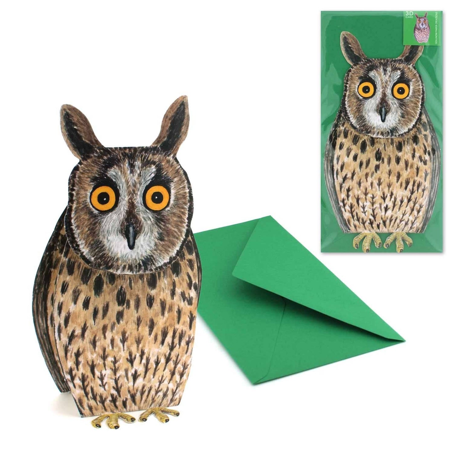 3D animal card owl