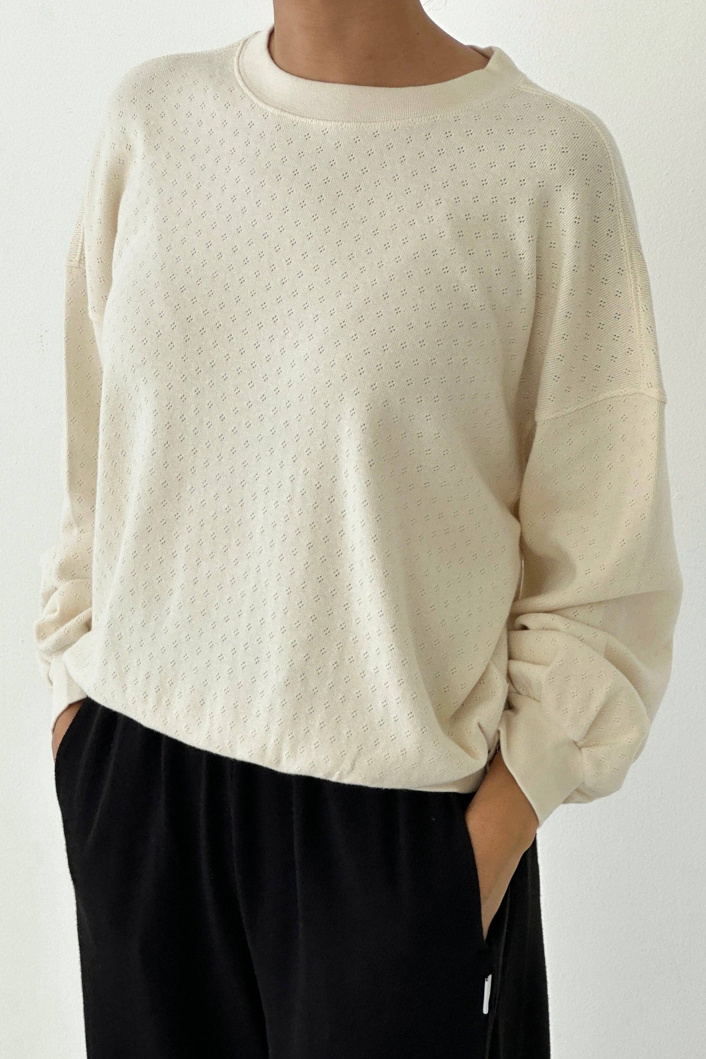 Pre-Order - Pointelle Core Sweatshirt by Le Bon Shoppe