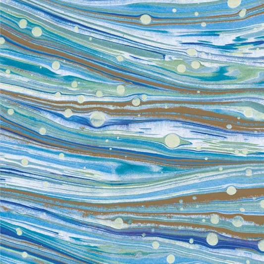 Blue Marbled Gift Paper