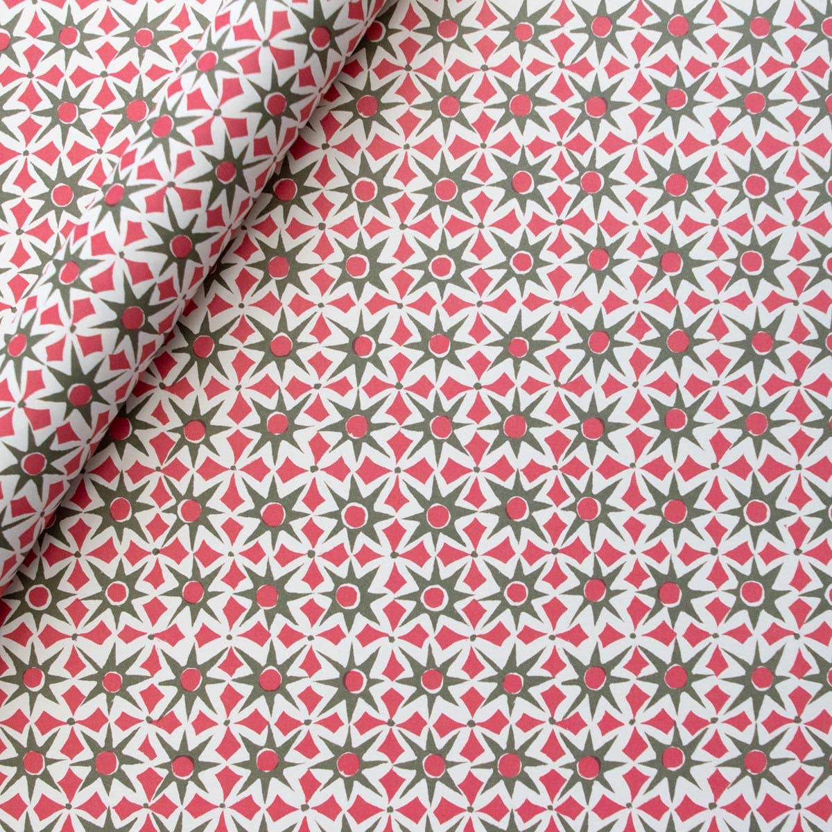 Patterned Wrapping Paper Alhambra Green and Pink