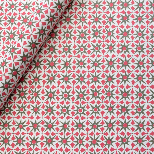 Patterned Wrapping Paper Alhambra Green and Pink