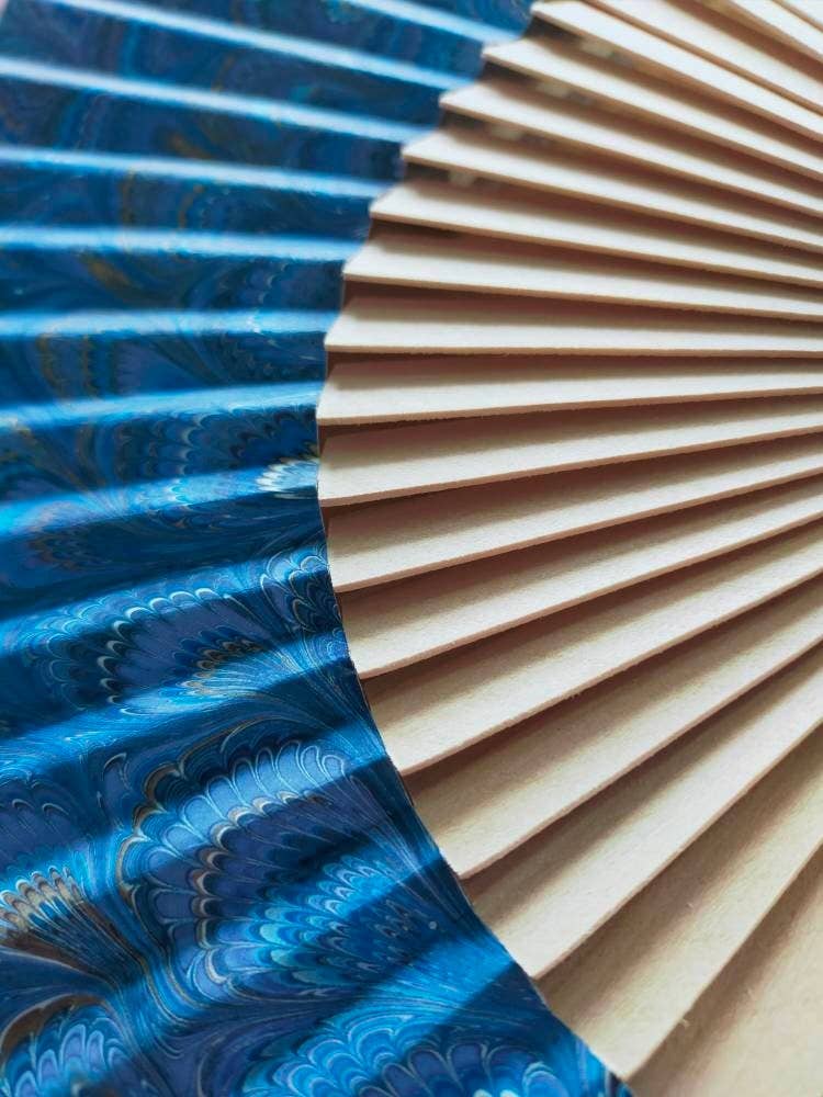 Hand marbled fan