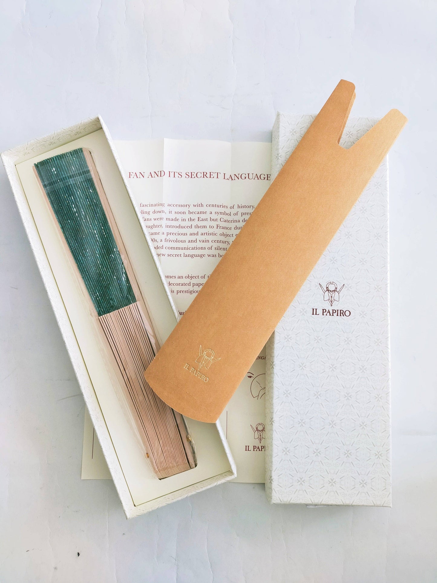 Hand marbled fan