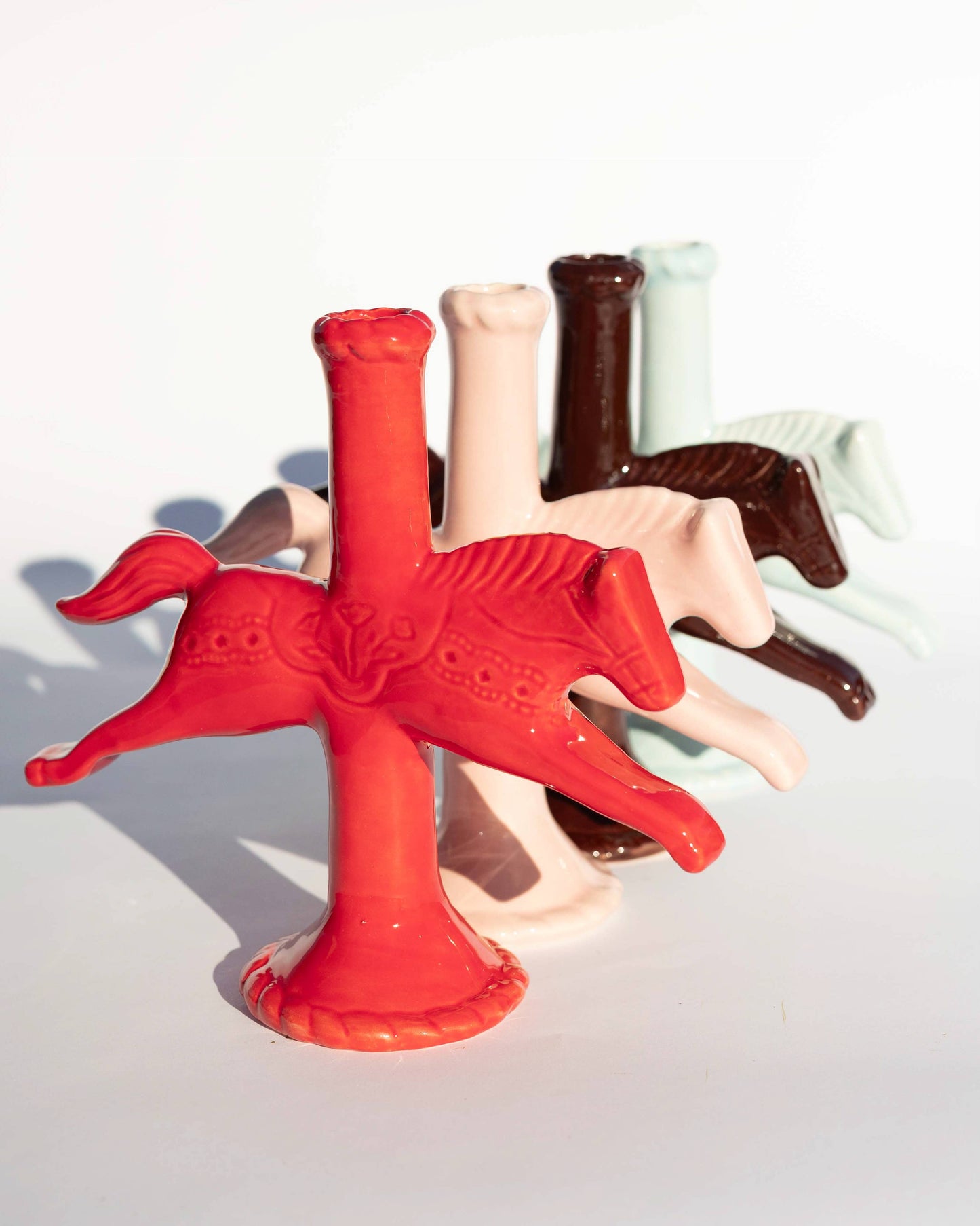 Pre- Order Dala Horse Candlestick Holder | Dark Chocolate