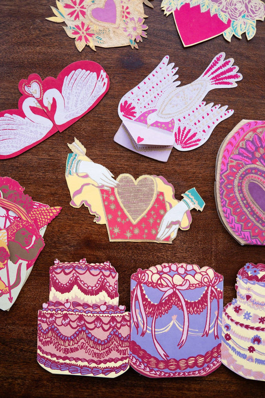 Kissing Swans Greeting Card