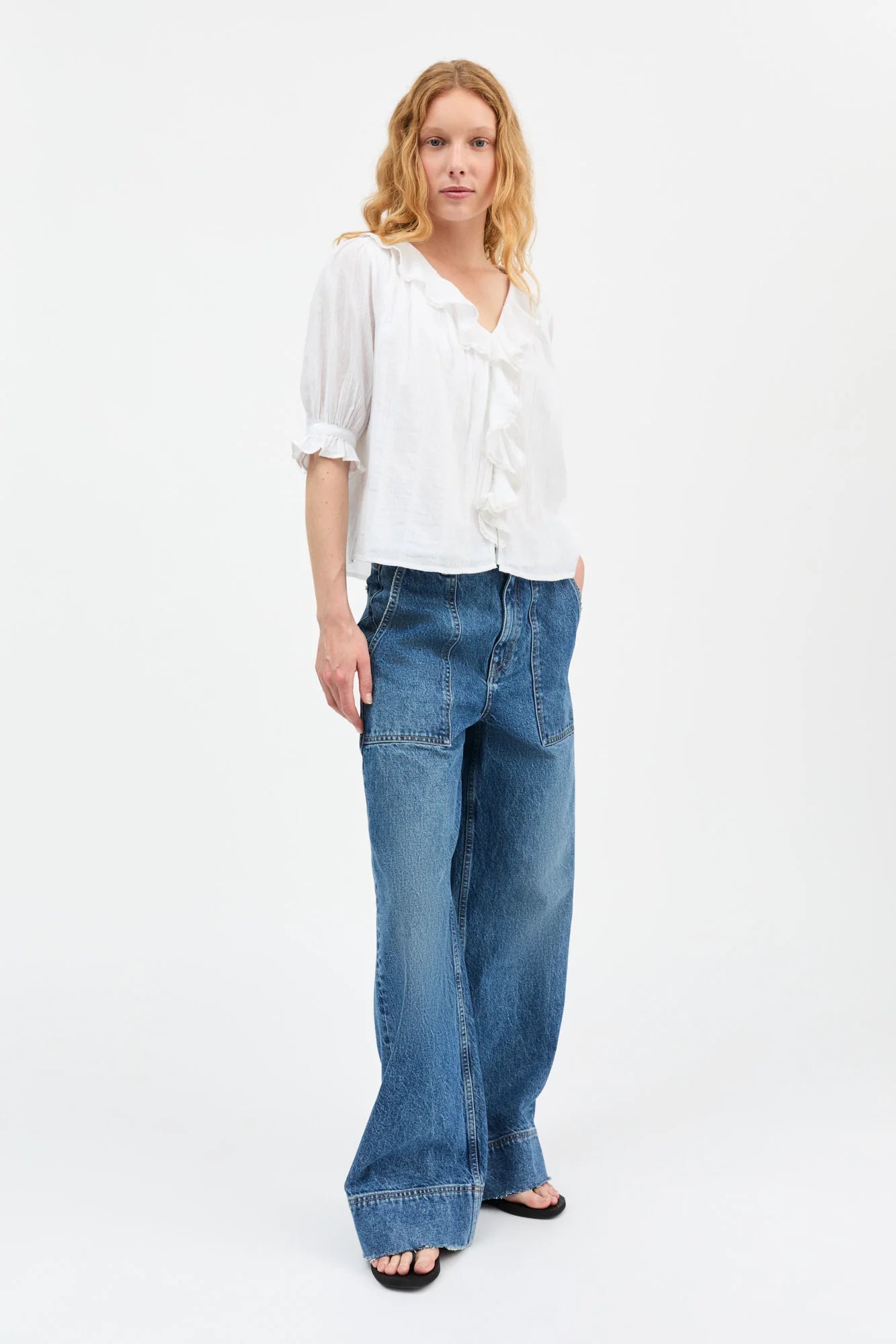 Clea blouse by Skall in Optic White