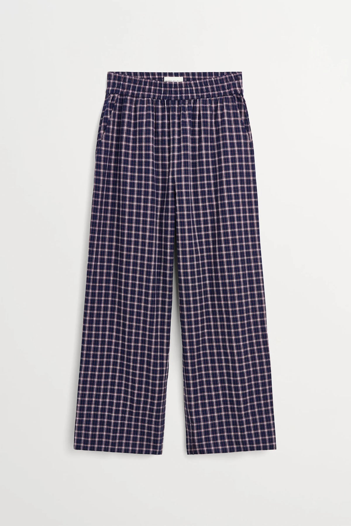 Jasmine Pants Navy Check by Skall Studio