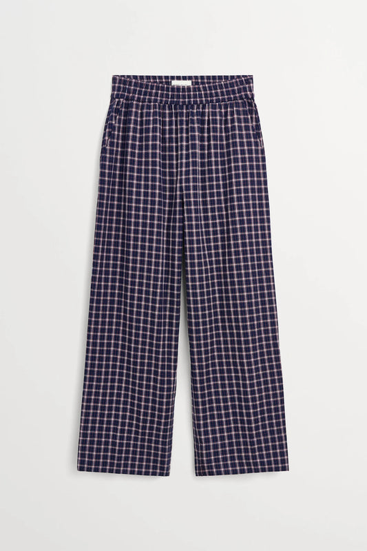 Jasmine Pants Navy Check by Skall Studio
