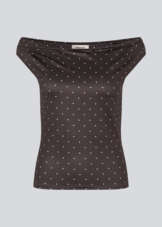 Hima top brown dot by Modström