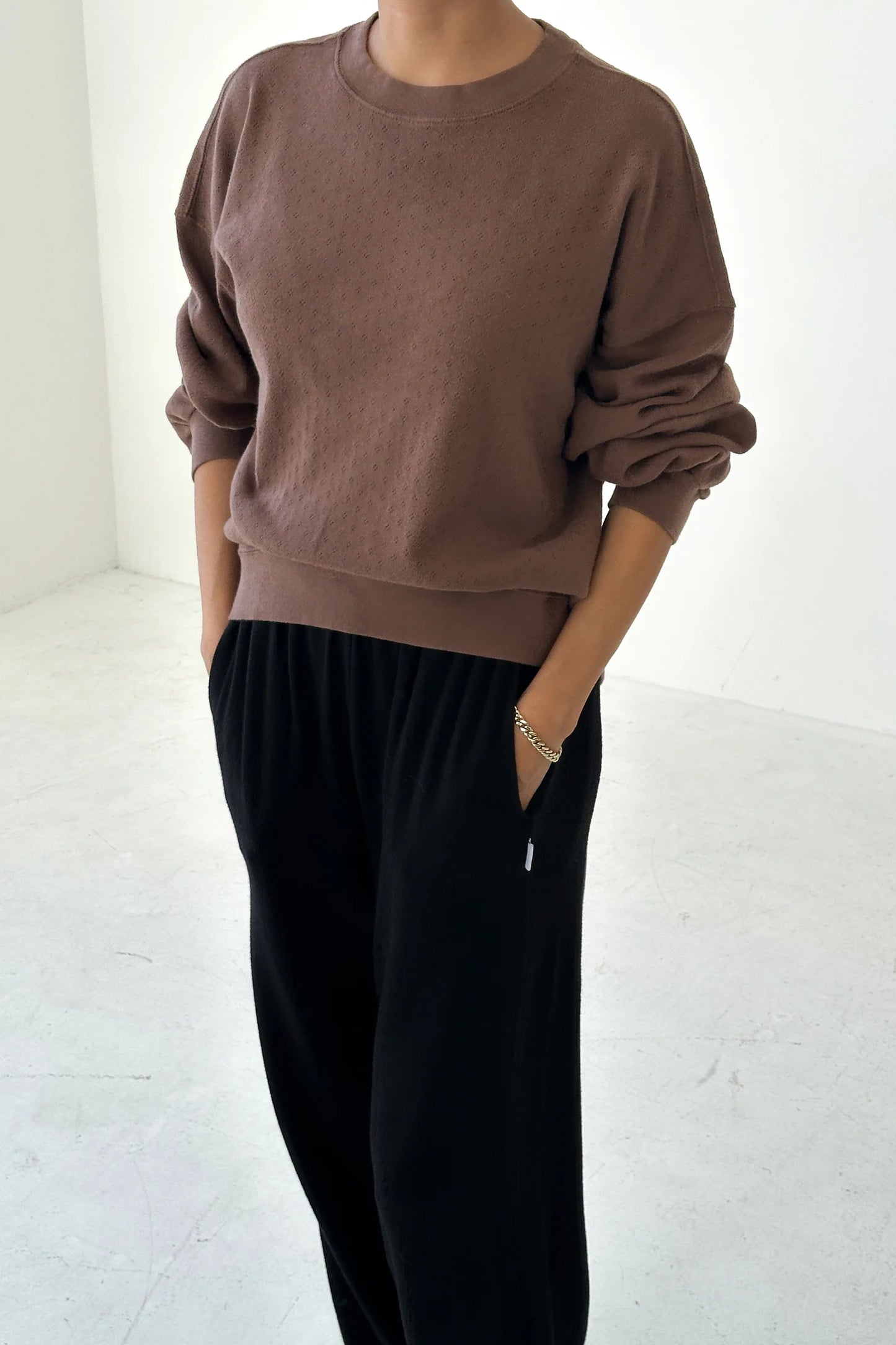 Pointelle Sweatshirt by le Bon Shoppe