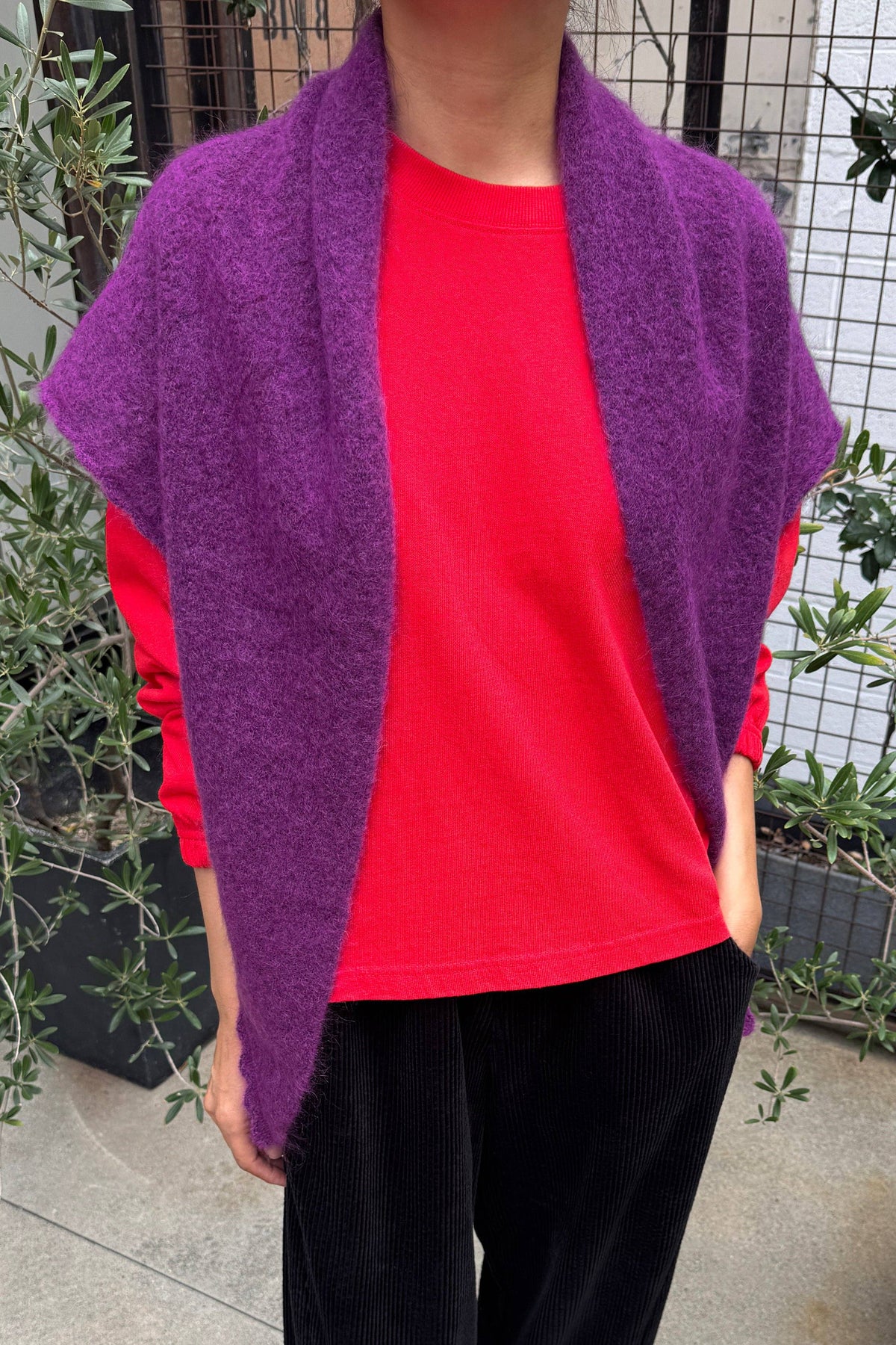 Pre-order Mohair Pointelle Shawl by  Le Bon Shoppe