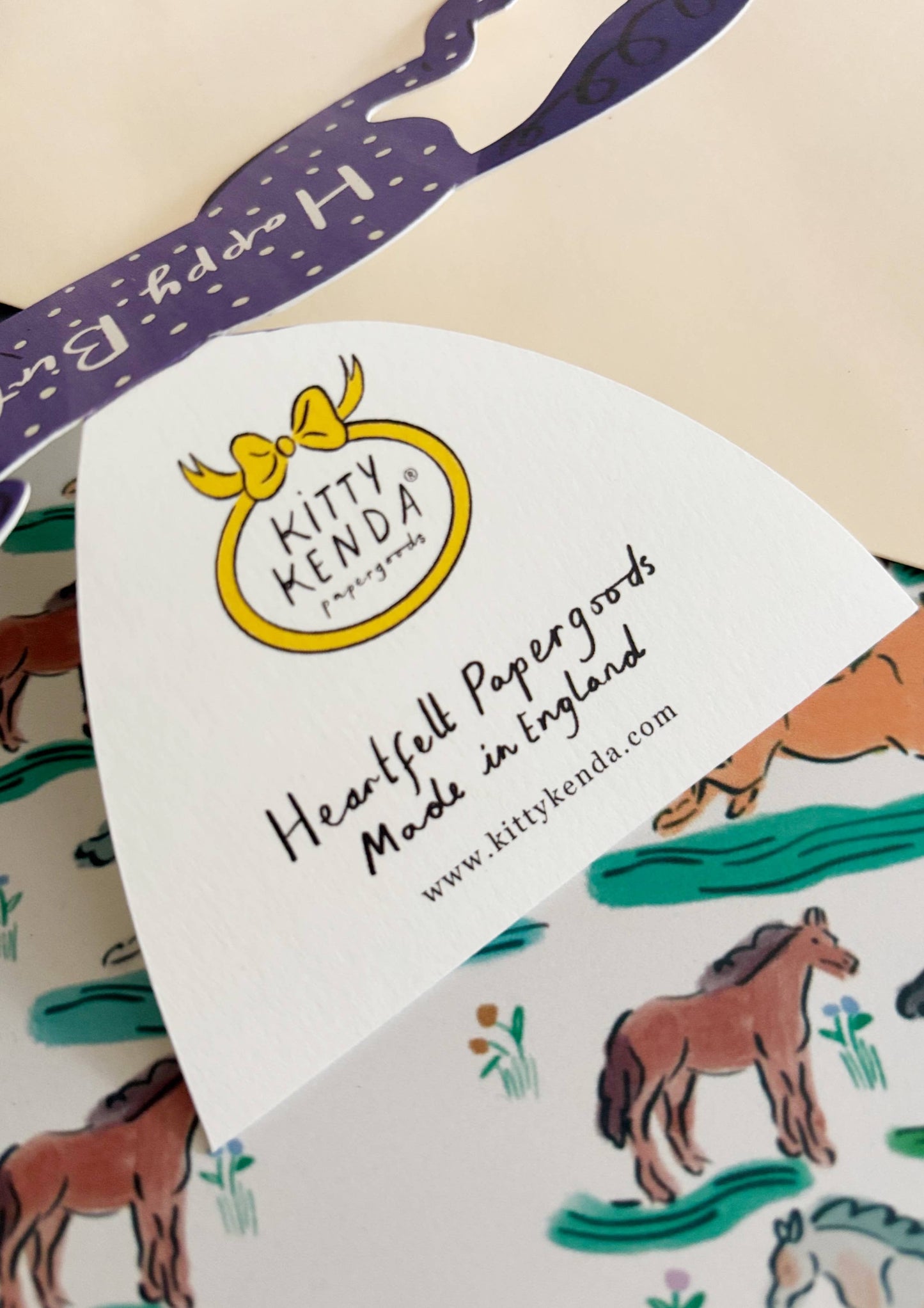 Wild Horse Shaped Greeting Card - Denim 