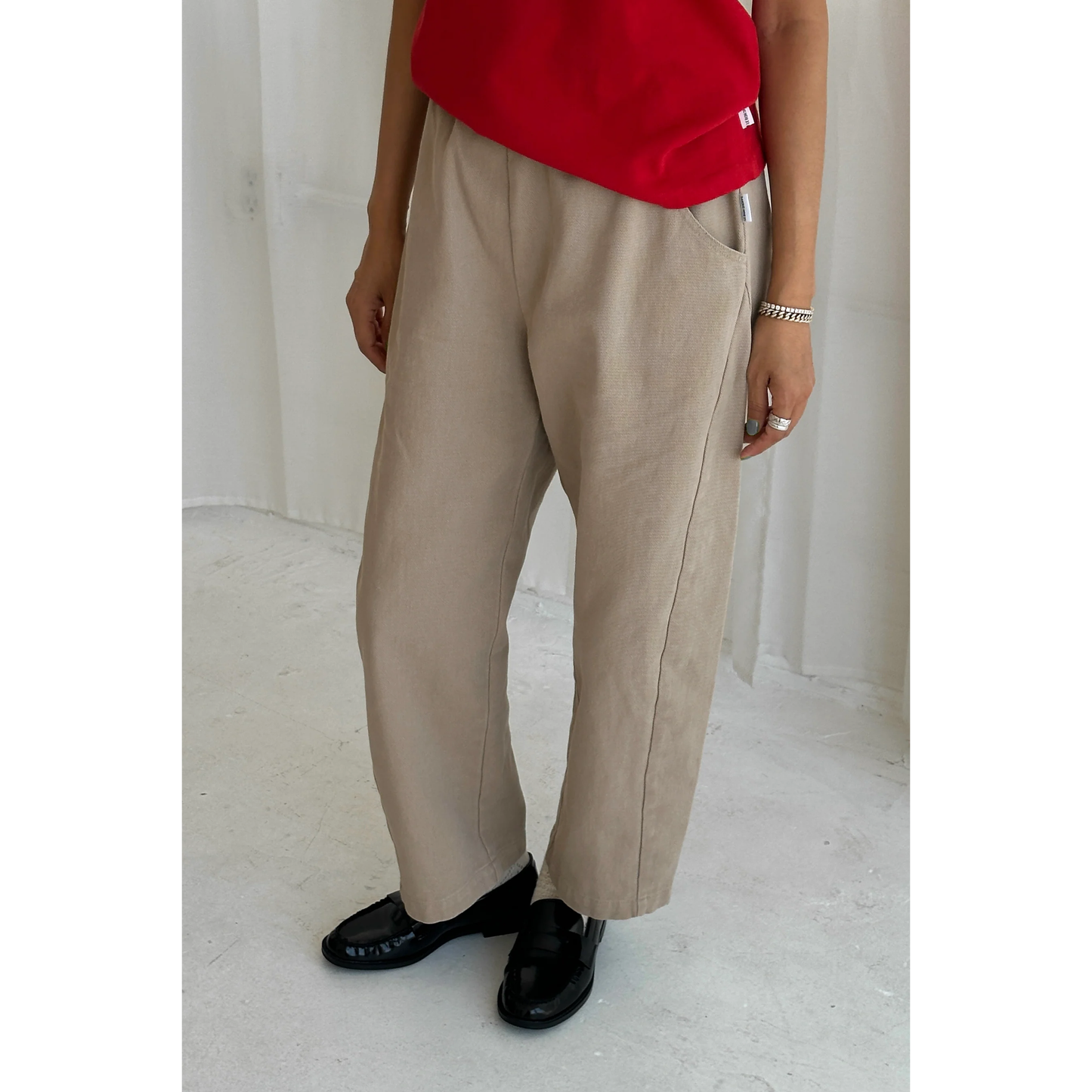 Arc pants by Le Bon Shoppe in Taupe