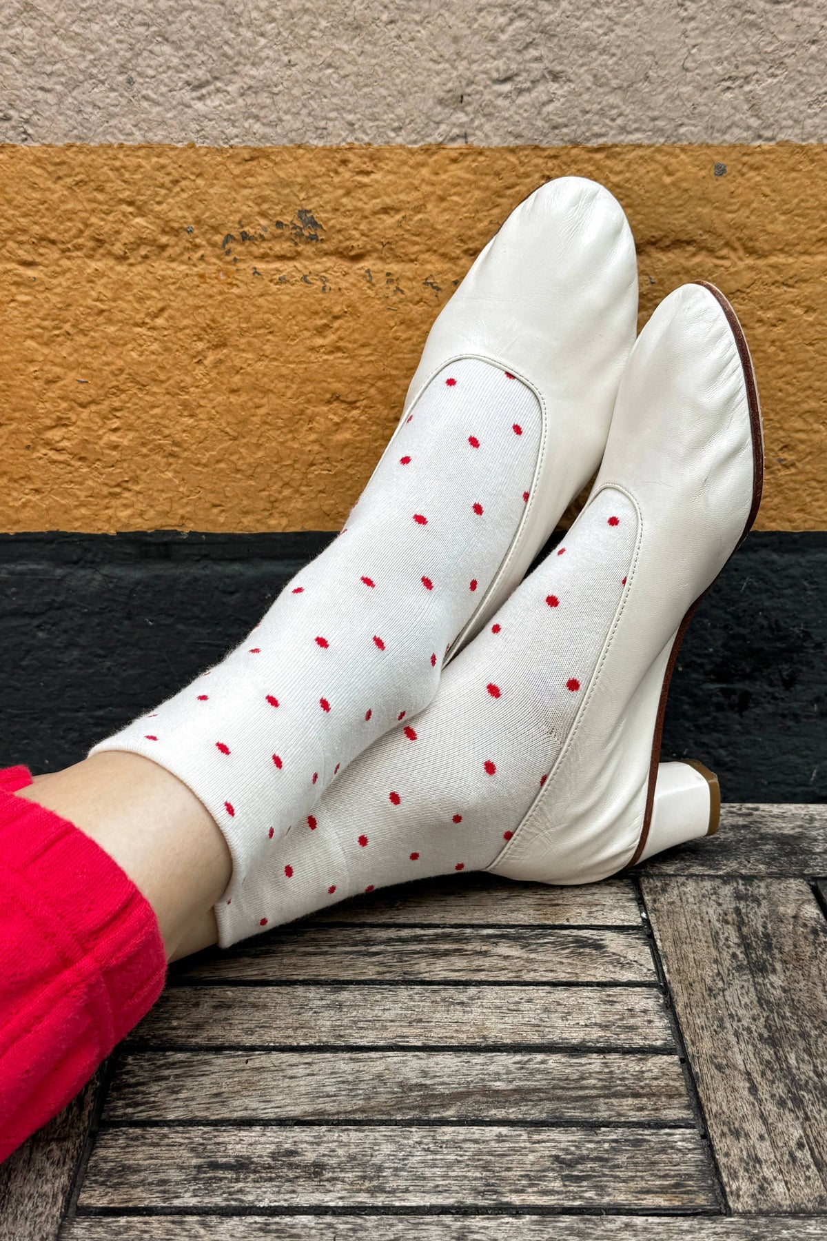 Polka Dot Sneaker Socks  by Le Bon Shoppe