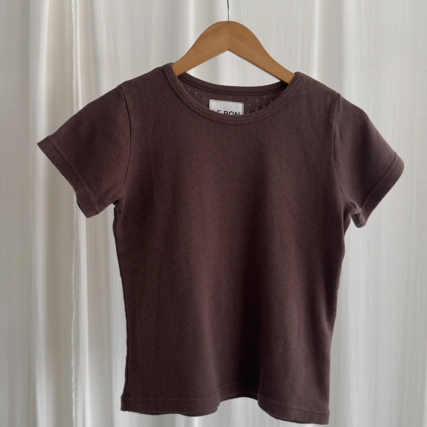Baby Pointelle Tee by Le Bon Shoppe
