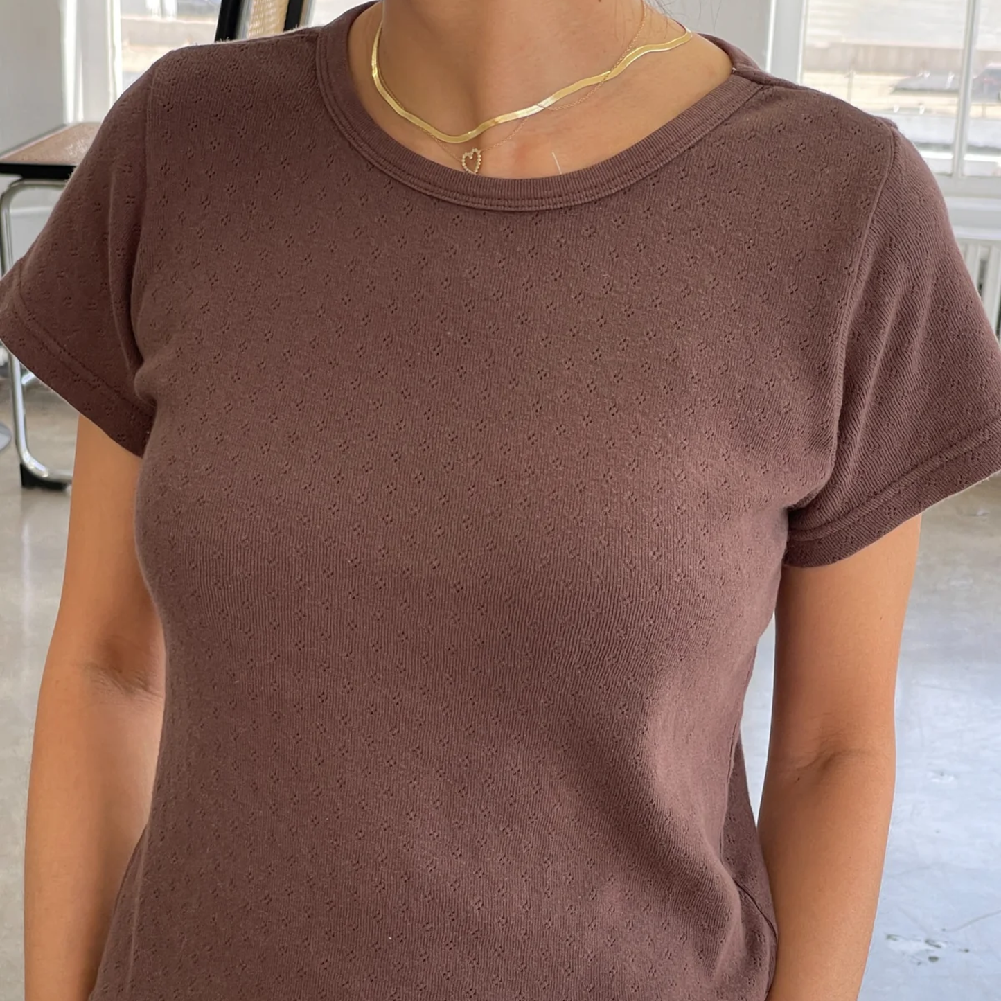 Baby Pointelle Tee by Le Bon Shoppe