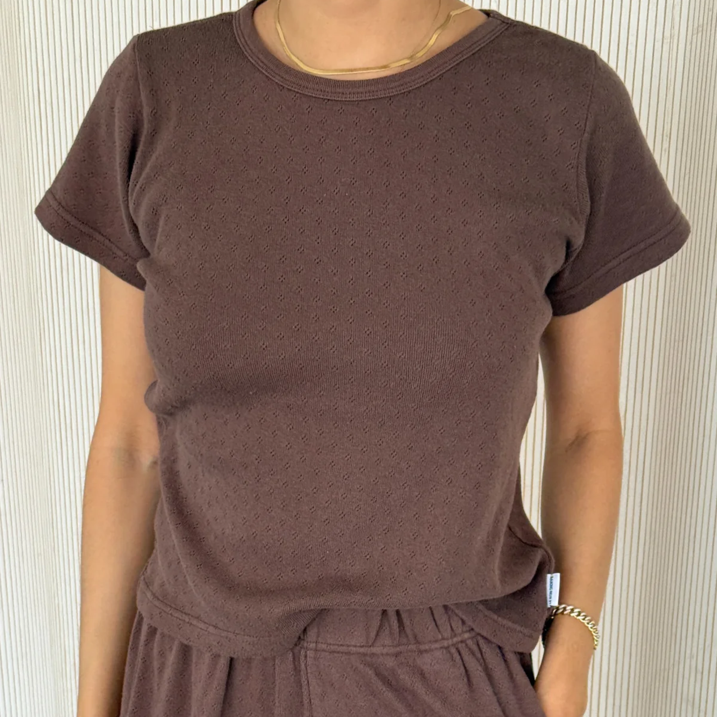 Baby Pointelle Tee by Le Bon Shoppe