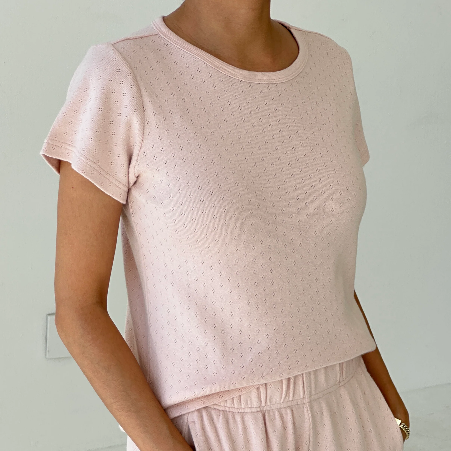 Baby Pointelle Tee by Le Bon Shoppe