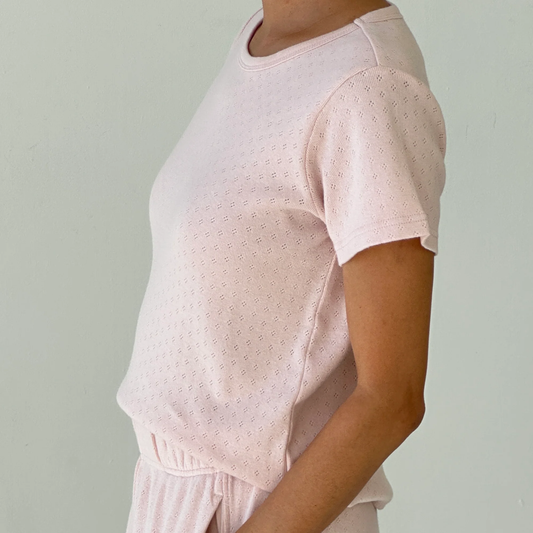 Baby Pointelle Tee by Le Bon Shoppe