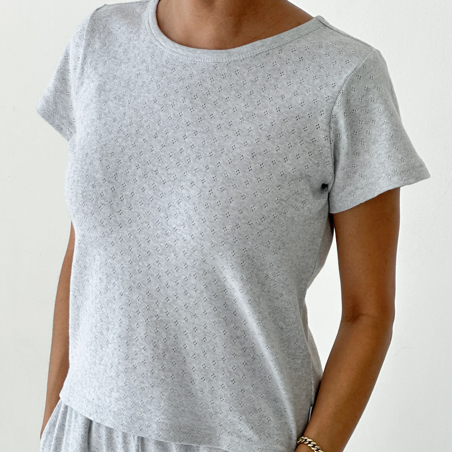 Baby Pointelle Tee by Le Bon Shoppe