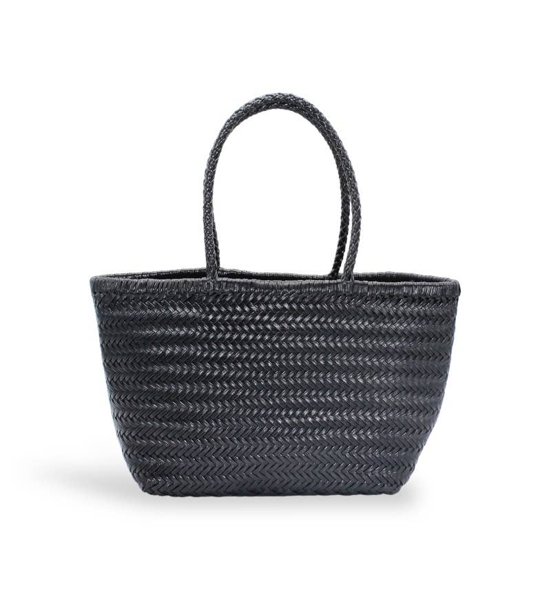 Pre order  Lou Handwoven Leather Bag in Black by Sook