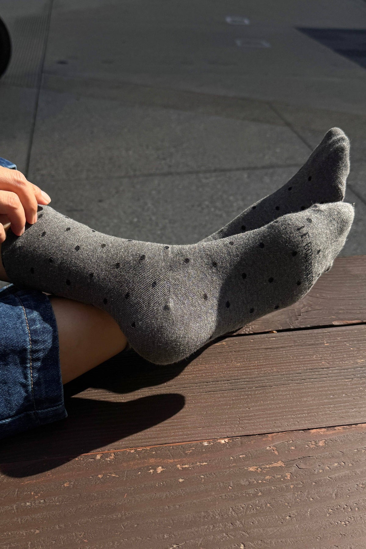 Polka Dot Sneaker Socks  by Le Bon Shoppe