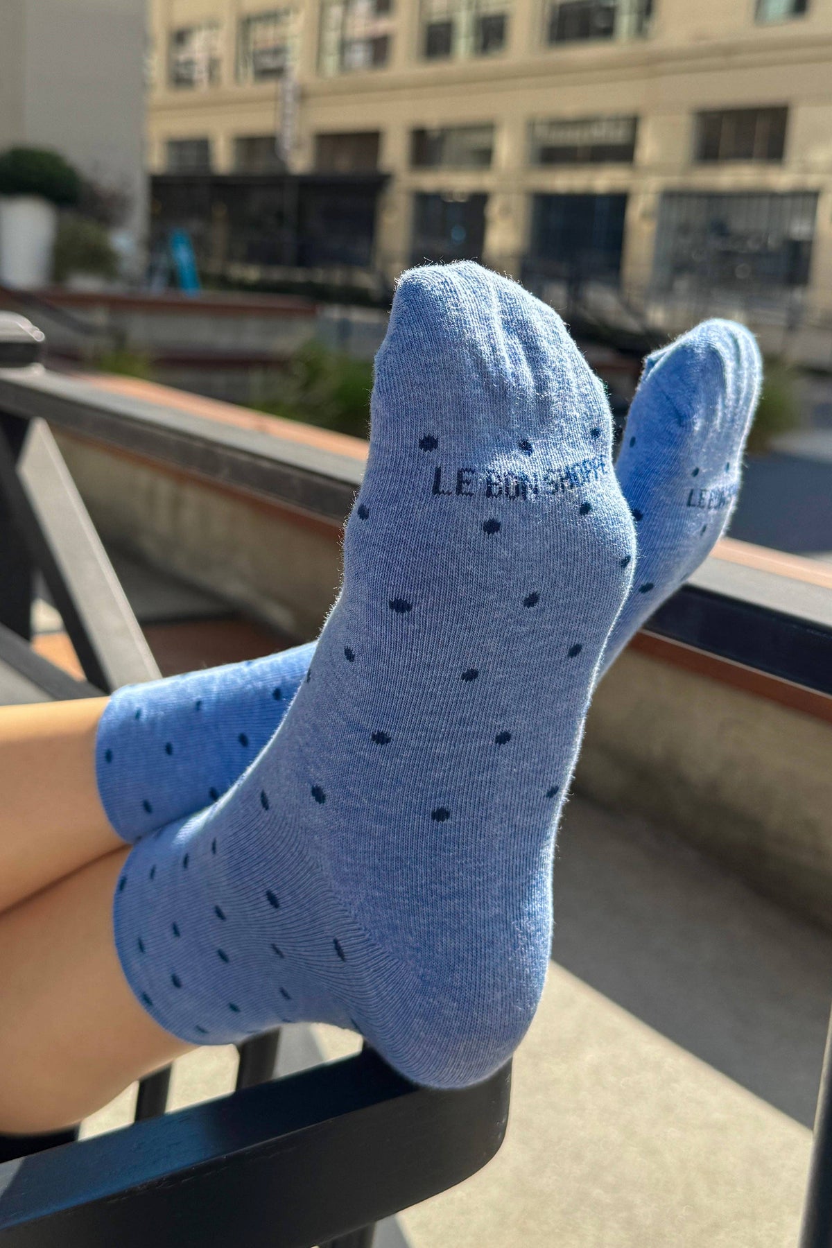 Polka Dot Sneaker Socks  by Le Bon Shoppe