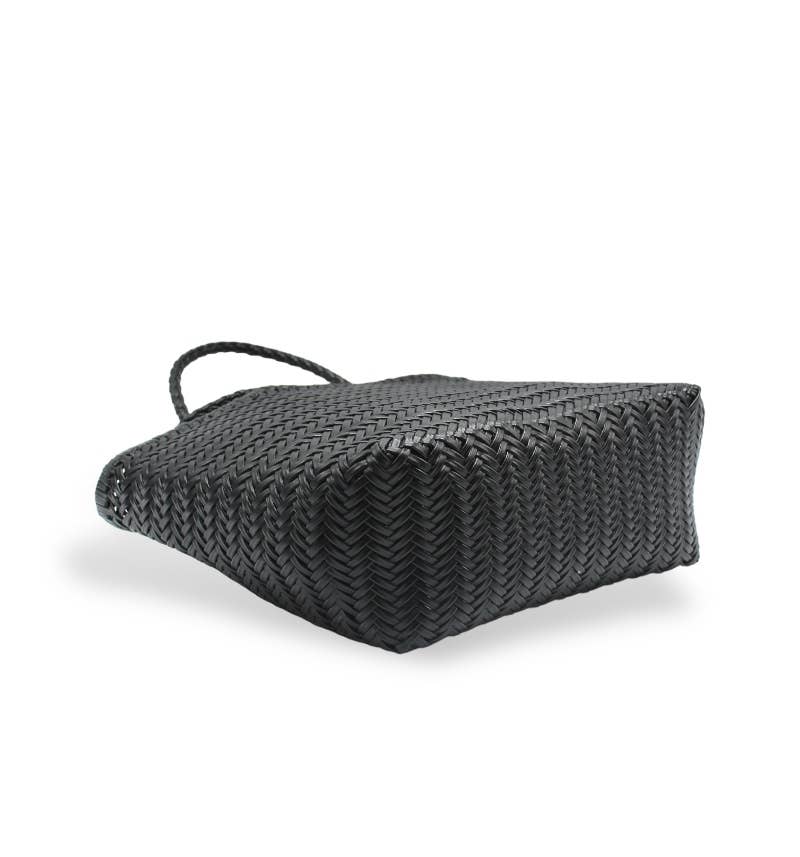 Pre order  Lou Handwoven Leather Bag in Chocolate by Sook