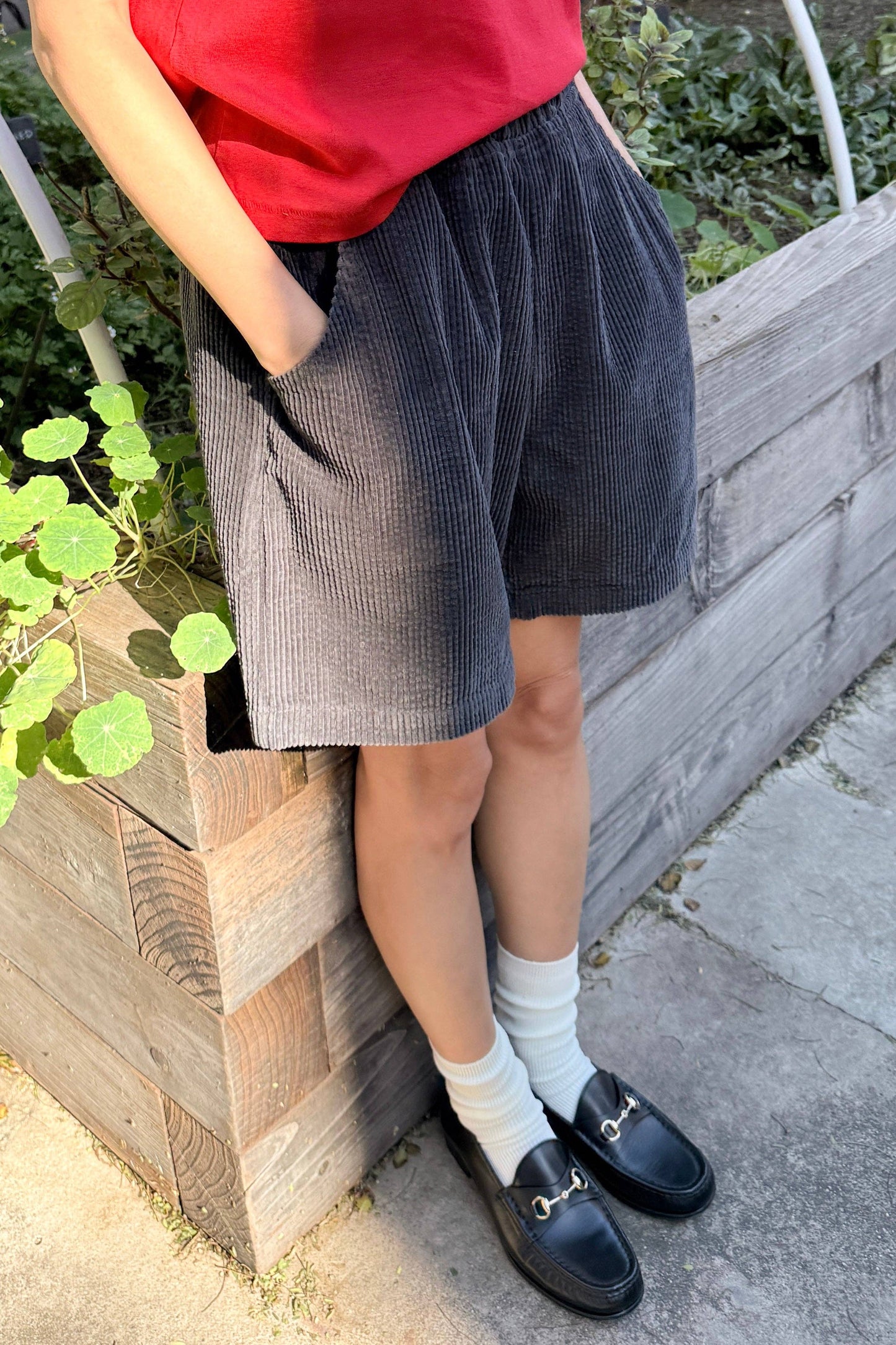 Soft Corduroy City Shorts by Le bon Shoppe