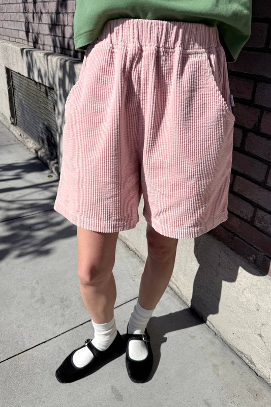 Pre-order  Soft Corduroy City Shorts in  Baby Pink